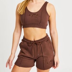 AYBL Luxe Brown Bralet (S) and Shorts (M) BRALETTE NO LONGER MADE ANYMORE